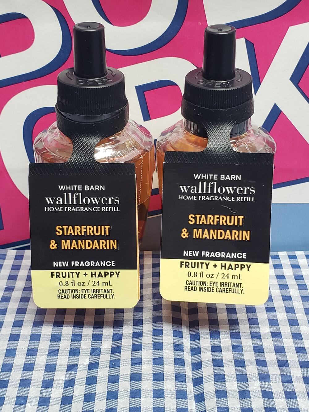 BBW Starfruit & Mandarin FRUITY & HAPPY Fragrance Wallflower 2 Refills
